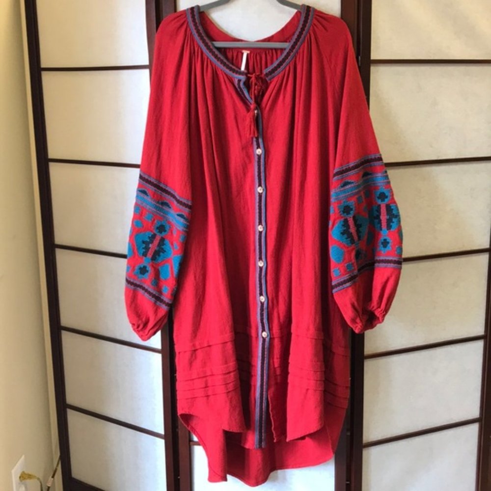 Free People In the Clear Embroidered Tunic Dress - Picture 6 of 8